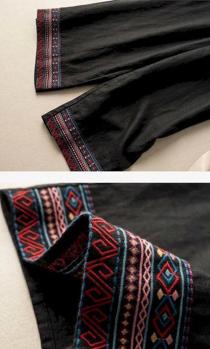 Mirelle Cotton Linen Wide-Leg Pants