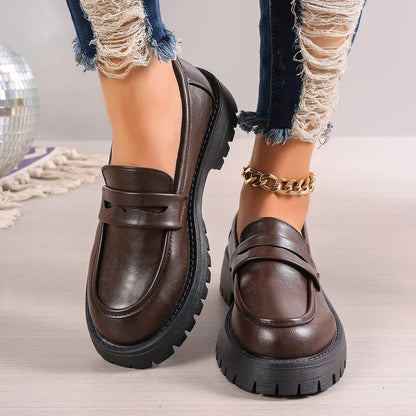 Madeline Platform Leather Loafers