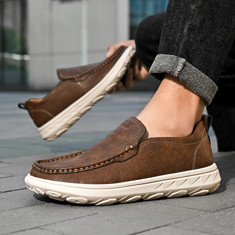 Knox Leather Slip-Ons