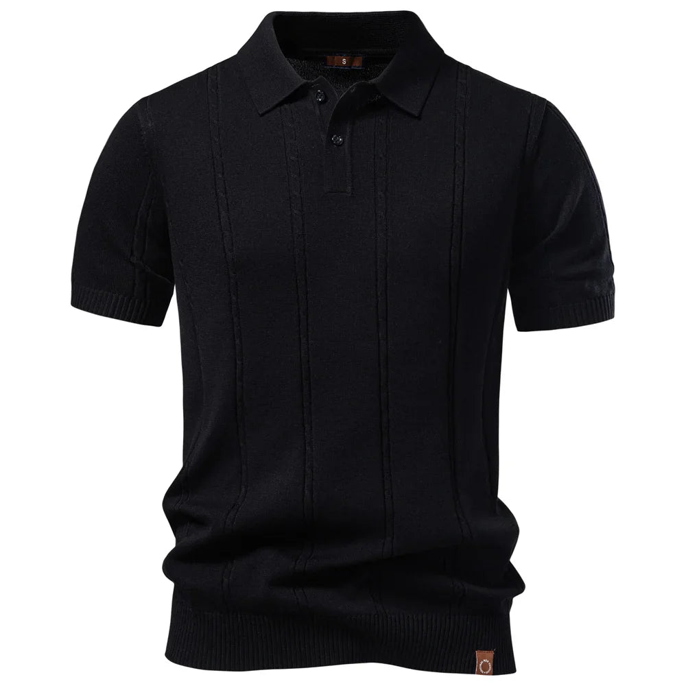 Luca Riviera Cable Knit Polo