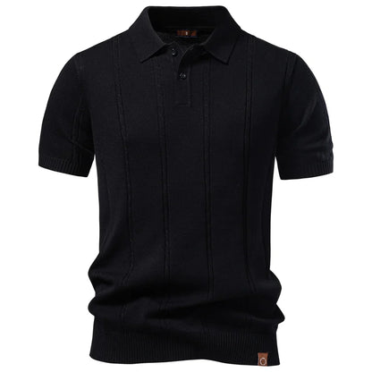 Luca Riviera Cable Knit Polo