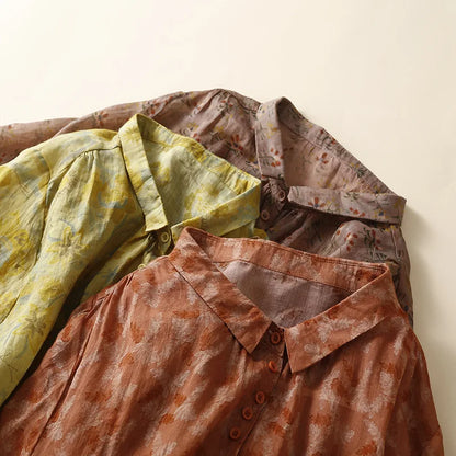 Marigold Cotton Linen Blouse