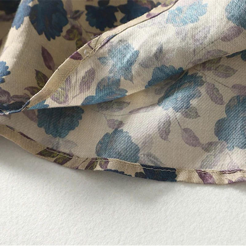 Elise Floral Cotton Linen Top
