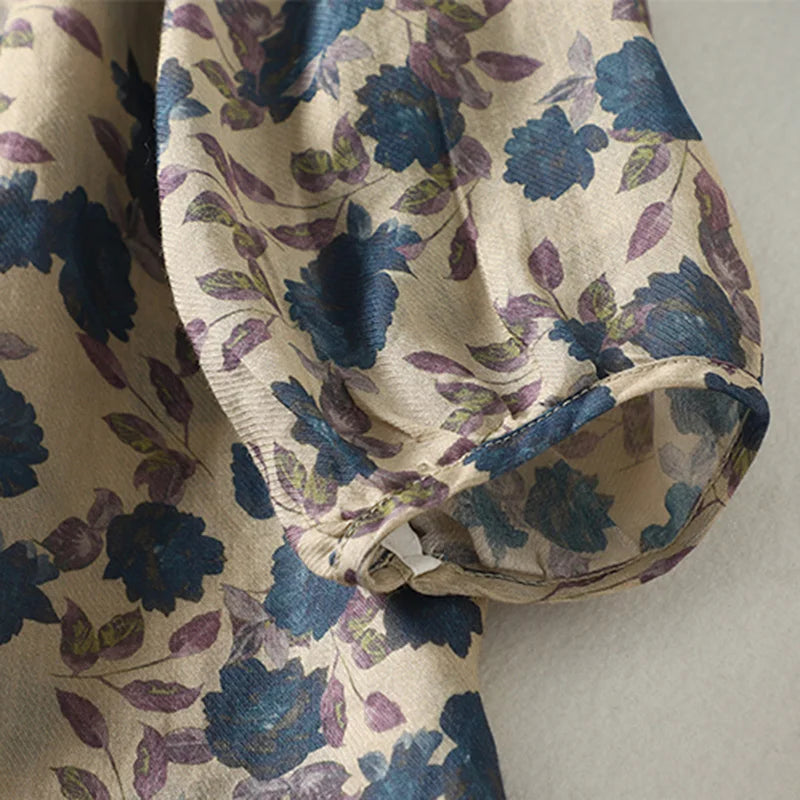 Elise Floral Cotton Linen Top