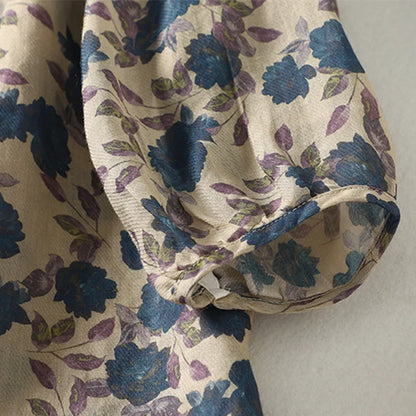 Elise Floral Cotton Linen Top