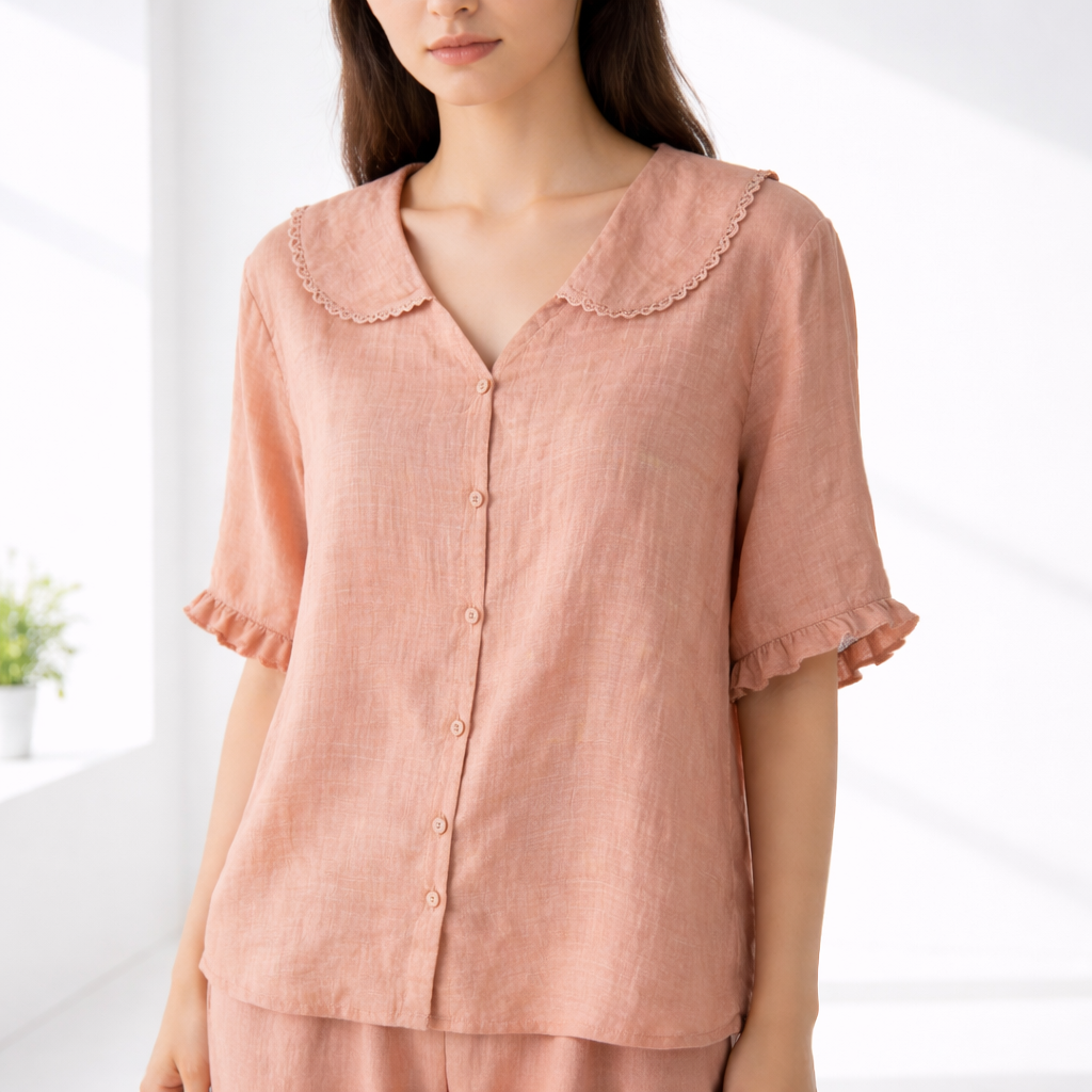 Olivia Cotton-Linen Blouse