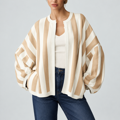 Camille Striped Knit Cardigan