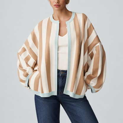 Camille Striped Knit Cardigan