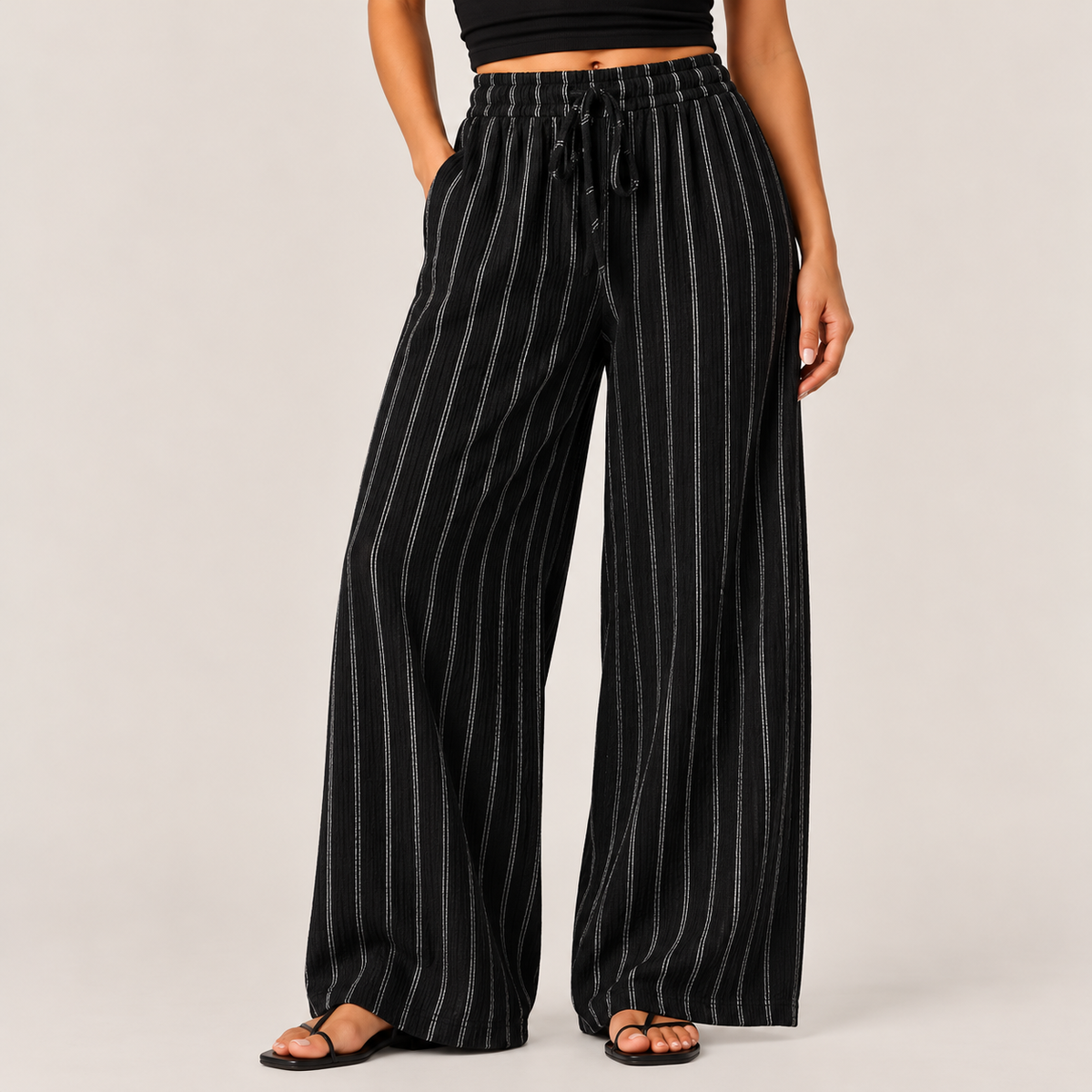 Sienna Striped Wide-Leg Pants