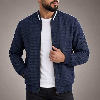 Halden Quilted Knit Bomber