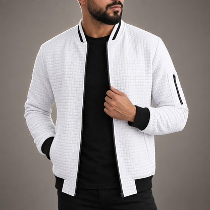 Halden Quilted Knit Bomber
