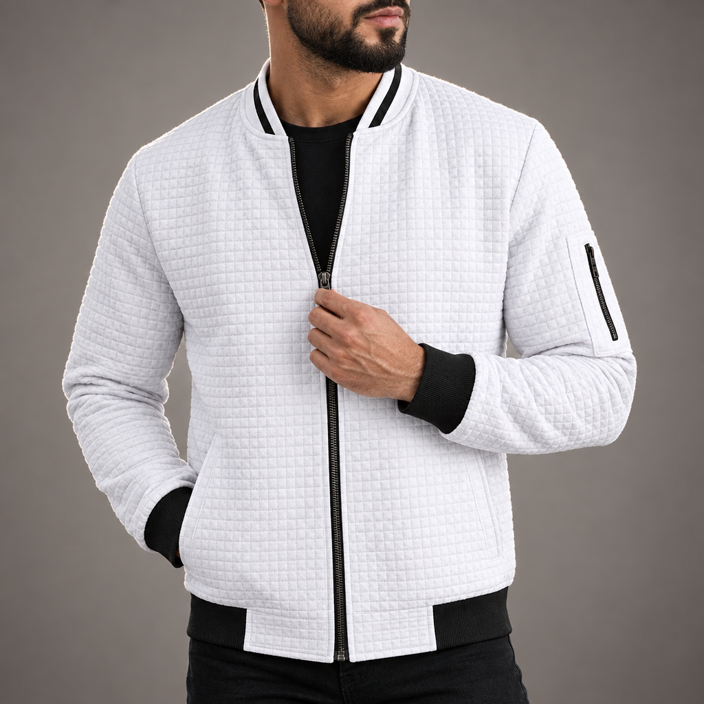 Halden Quilted Knit Bomber