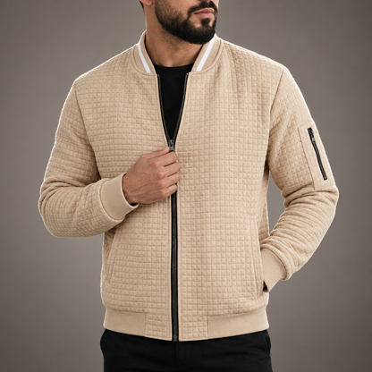 Halden Quilted Knit Bomber