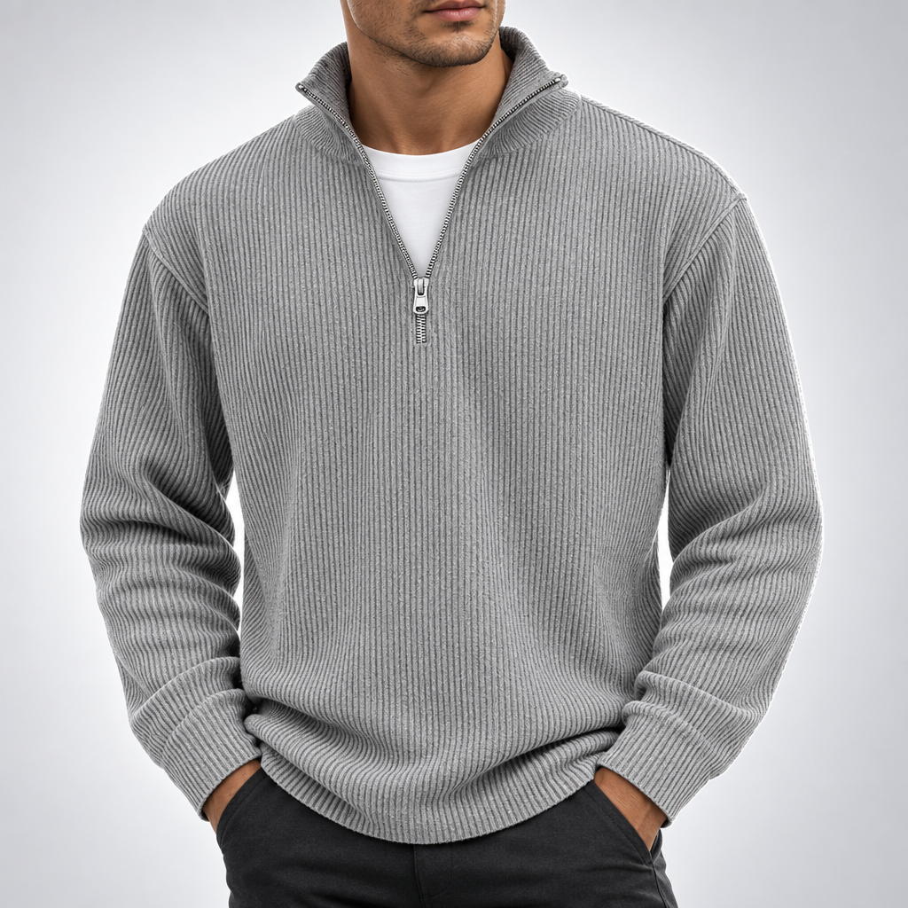 Lorenzo Ribbed Quarter-Zip