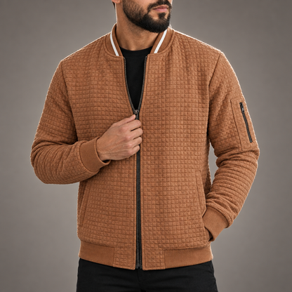 Halden Quilted Knit Bomber