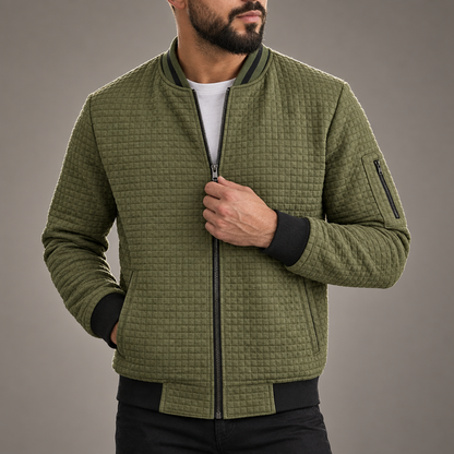 Halden Quilted Knit Bomber