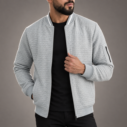 Halden Quilted Knit Bomber