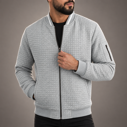Halden Quilted Knit Bomber