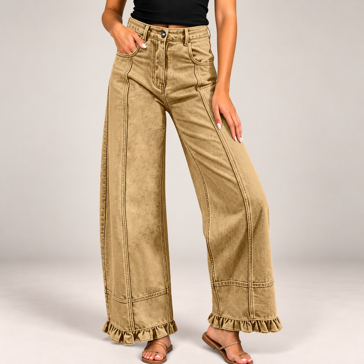 Ellie Ruffle Hem Jeans