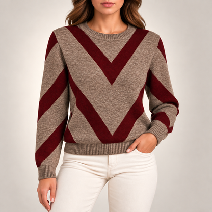 Elise Chevron Knit Sweater