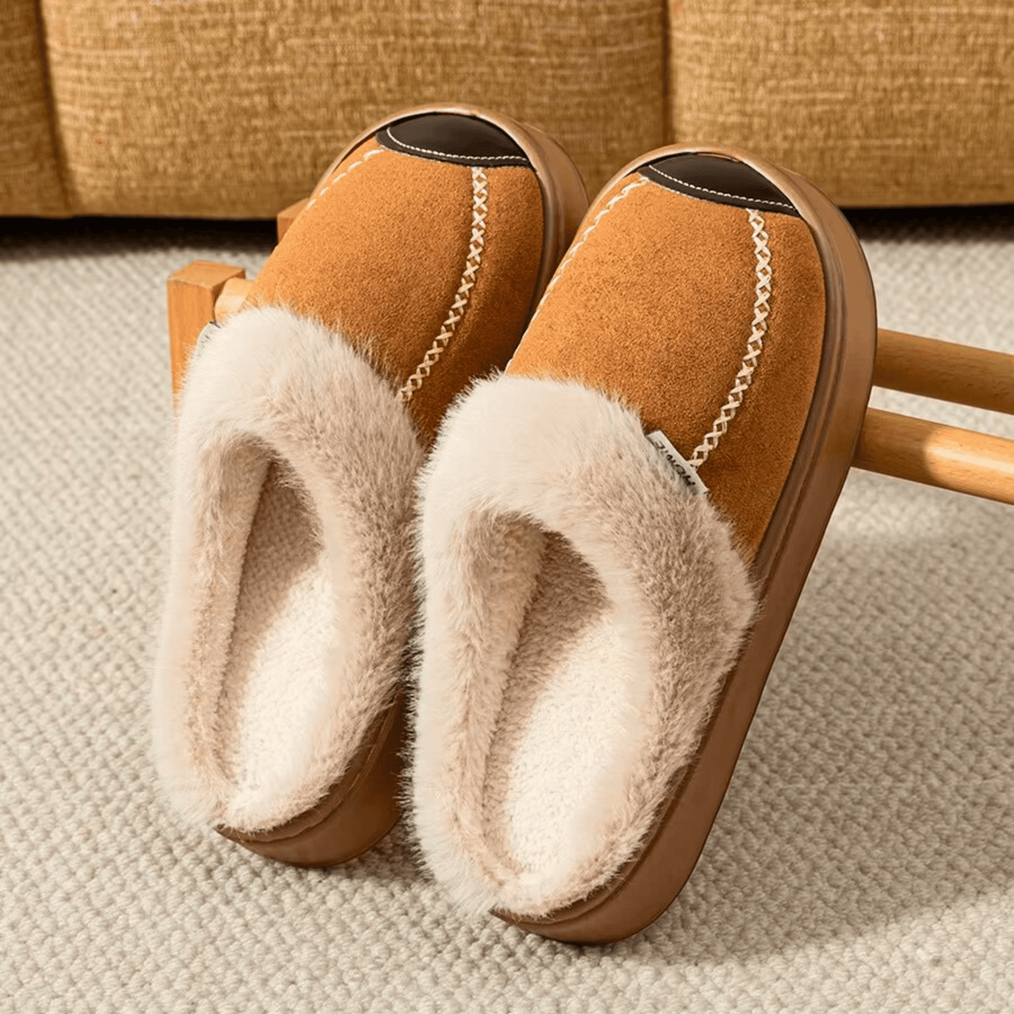 The Ellington Fur Slipper