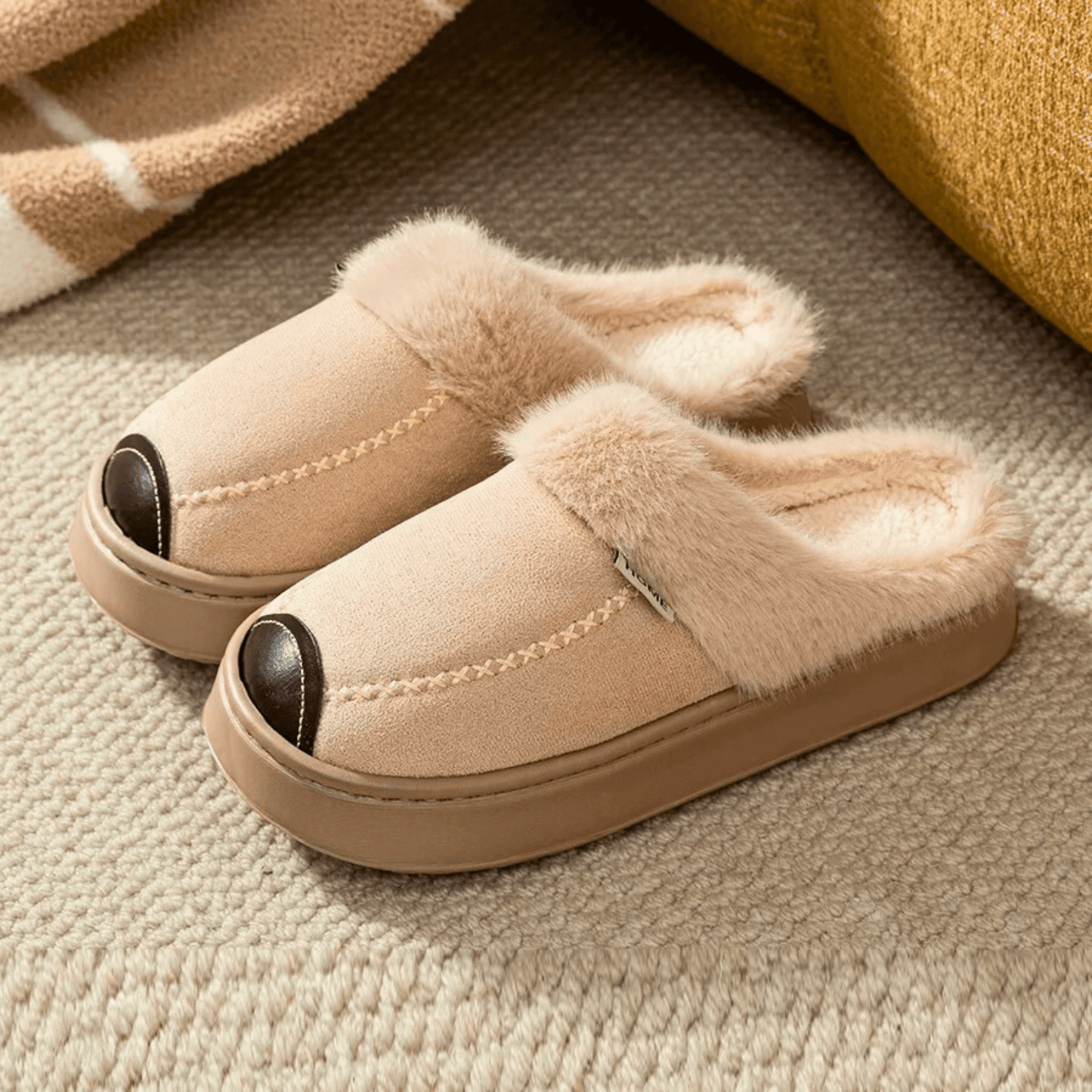 The Ellington Fur Slipper
