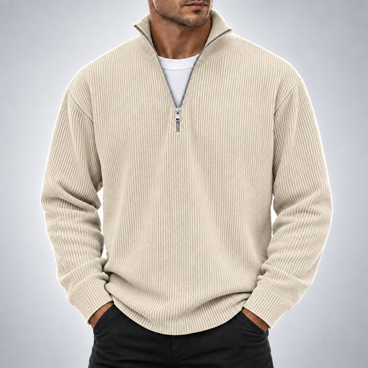 Lorenzo Ribbed Quarter-Zip