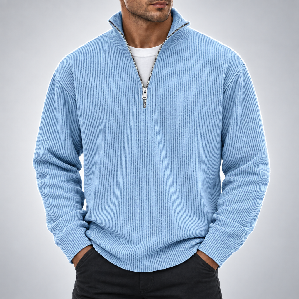 Lorenzo Ribbed Quarter-Zip