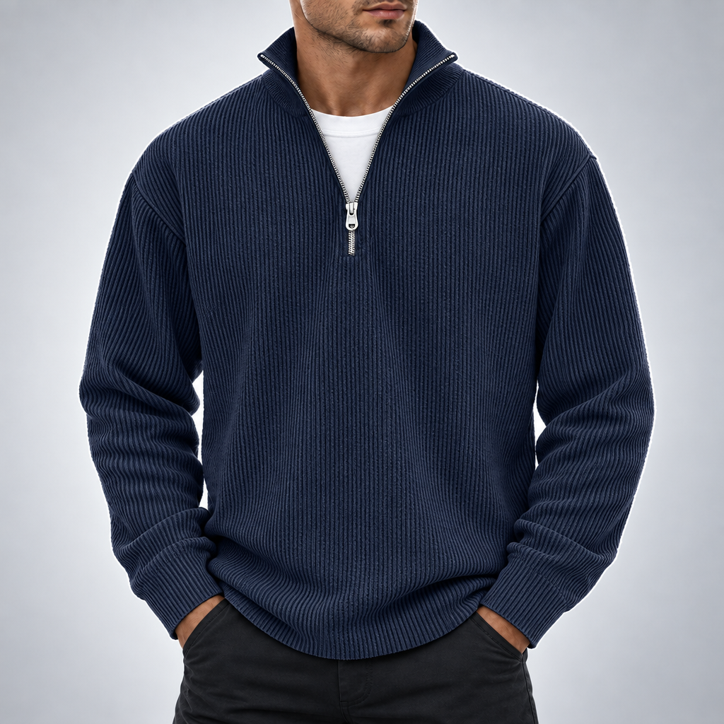Lorenzo Ribbed Quarter-Zip