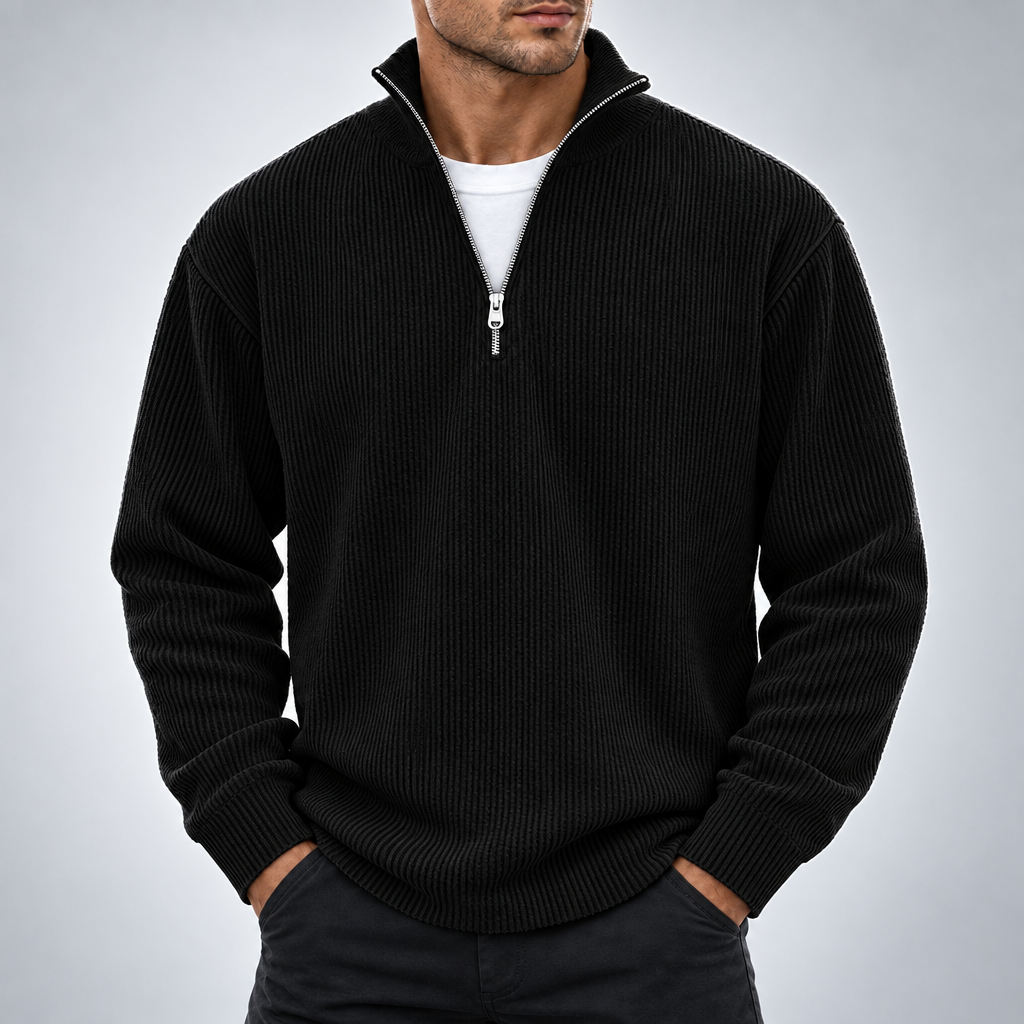 Lorenzo Ribbed Quarter-Zip