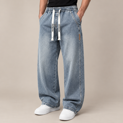 Jaxon Wide-Leg Denim Pants