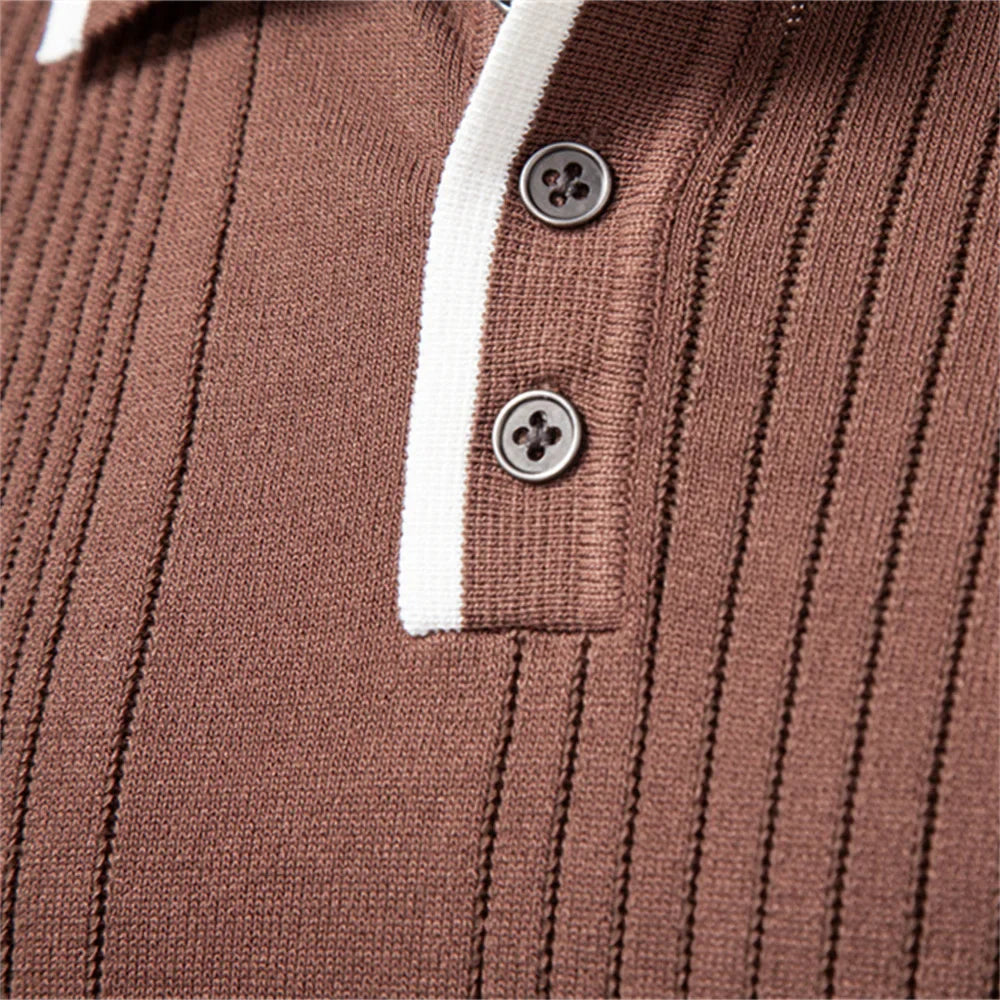 Luciano Knit Polo Sweatshirt