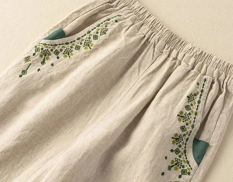 Amélie Cotton Linen Pants
