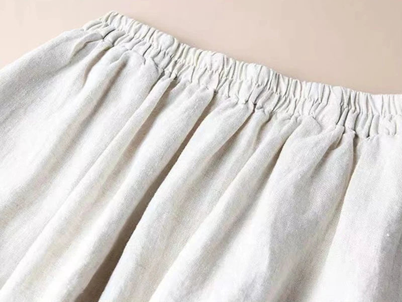 Soleia Linen Midi Skirt