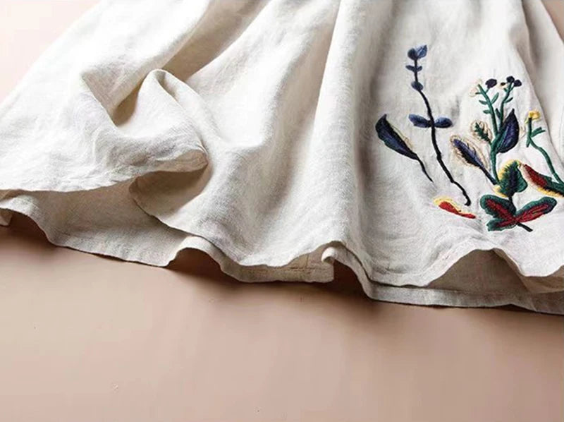 Soleia Linen Midi Skirt