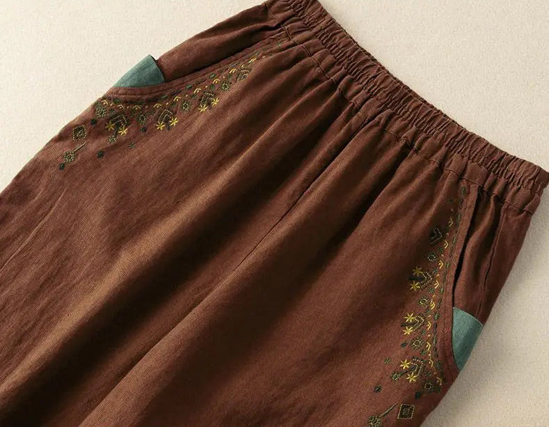 Amélie Cotton Linen Pants