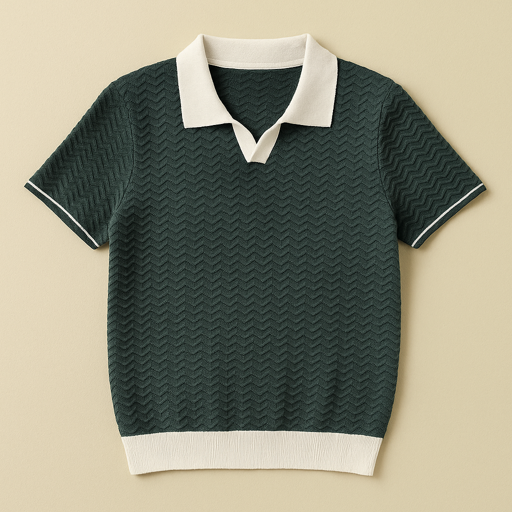 Cannes Ripple Weave Polo Shirt