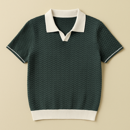 Cannes Ripple Weave Polo Shirt