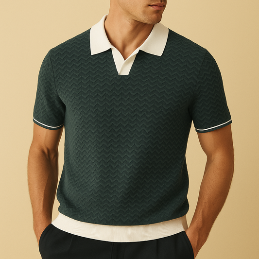 Cannes Ripple Weave Polo Shirt