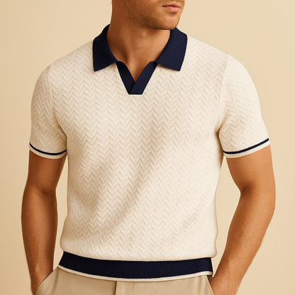 Cannes Ripple Weave Polo Shirt