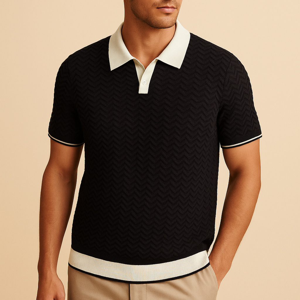 Cannes Ripple Weave Polo Shirt