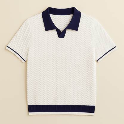 Cannes Ripple Weave Polo Shirt
