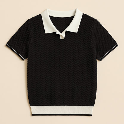 Cannes Ripple Weave Polo Shirt