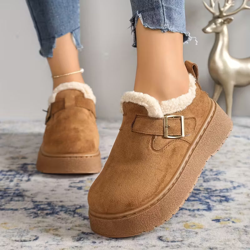 Cambridge Suede Fur-Lined Loafers