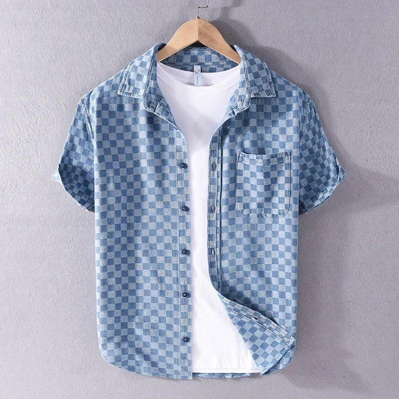 Checkered Button-Up Shirt