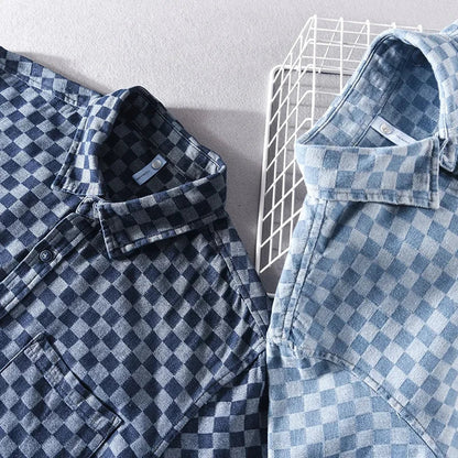 Checkered Button-Up Shirt