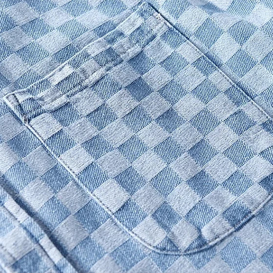 Checkered Button-Up Shirt