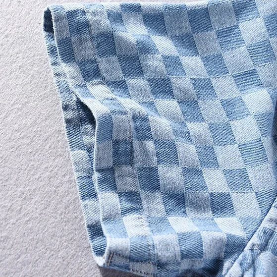 Checkered Button-Up Shirt