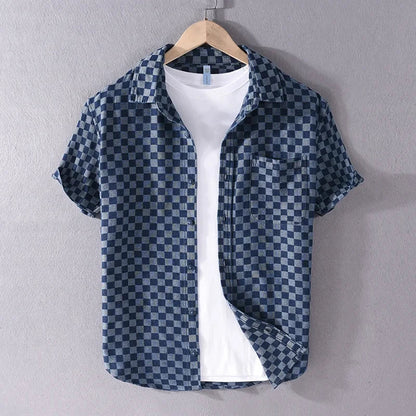 Checkered Button-Up Shirt