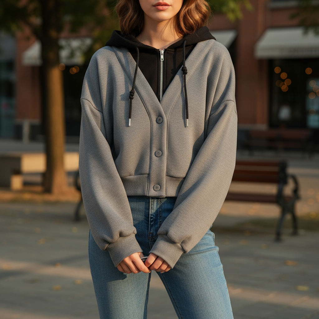 Madison Button Zip Jacket